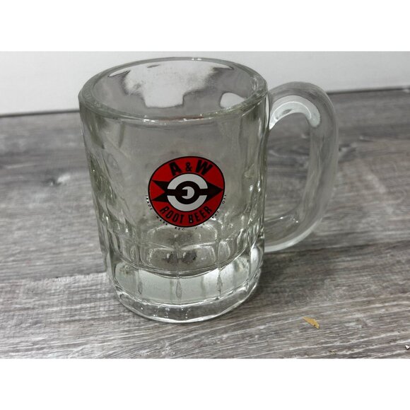 Vintage A&W Root Beer Glass Mug with Bullseye Logo 6 Oz - Picture 1 of 6